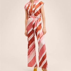 Striped Jumpsuit with belt